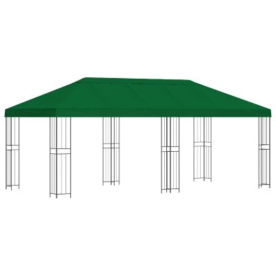 vidaXL Altánok so stenami 6 x 3 m Zelená Polyester a oceľ 190