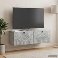 vidaXL Nástenná TV skrinka Nástenný Betónovo sivá 98 x 31 x 30 cm