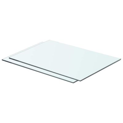 vidaXL Poličky 2 ks panel z priehľadného skla 50x30 cm
