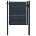 vidaXL Plotová brána PVC a oceľ 100x100 cm antracitová