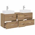 vidaXL Set kabinetov do kúpeľne 3 ks Dub artisan 49,5 x 41 x 62,5 cm