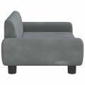 vidaXL Detská pohovka, tmavosivá 70x45x33 cm, zamat