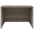 vidaXL Garáž na robotickú kosačku sivá 86x90x52/57 cm polyrattan