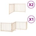 vidaXL Brána pre psa s dverami sklad. 8 panelov 640 cm topoľové drevo