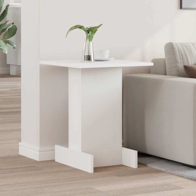 vidaXL Koncový stôl Biela 44,5 x 45 x 55 cm Kompozitné drevo