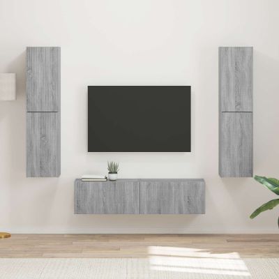vidaXL Zostava TV skriniek 6 pcs Sivý Sonoma Kompozitné drevo