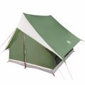 vidaXL Rodinný stan so strechou Zelená a biela 220 x 220 x 184 cm