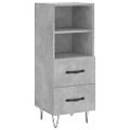 vidaXL Vysoká skrinka betónová sivá 34,5x34x180 cm spracované drevo