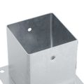 vidaXL Podnože stĺpikov štvorcové 12 ks Strieborná 101x101 mm