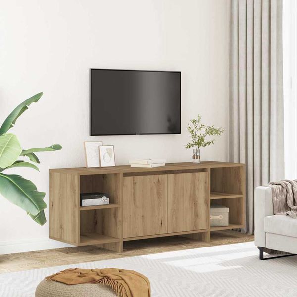 vidaXL TV skrinka dub artisan 130x35x50 cm kompozitné drevo