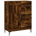 vidaXL Vysoká skrinka dymový dub 69,5x34x180 cm spracované drevo
