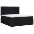 vidaXL Posteľ boxspring s matracom Čierna 180 x 200 cm Látka