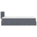 vidaXL Osmanský rám postele s matracom tmavosivá 90x200 cm zamat