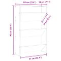 vidaXL Nástenné skrinky na topánky 2 ks, betónovo sivé 60x18x90 cm