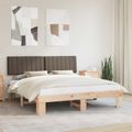 vidaXL Rám postele s čalúneným čelom Sivohnedá 180 x 200 cm
