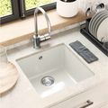 vidaXL Drez 80% Kvárc a 20% Živica 430 x 460 mm Biela