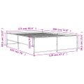 vidaXL Posteľný rám hnedý dub 120x190 cm kompozitné drevo a kov