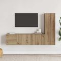 VidaXL 3-dielna súprava nástennej TV skrinky Artisan Dub Artisan