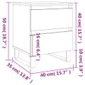 vidaXL Nočné stolíky 2 ks betónové sivé 40x35x50 cm kompozitné drevo