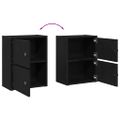 vidaXL Knižnica čierny dub 40x24x52 cm kompozitné drevo