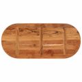 vidaXL Stolová doska 110x50x3,8 cm oválna masívna akácia