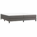 vidaXL Posteľný rám s boxspringom sivý 200x200 cm umelá koža