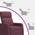 vidaXL Masážne relaxačné kreslo Fialová Látka