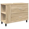 vidaXL Kozmetický stolík do kúpeľne Dub sonoma 80 x 35 x 60 cm