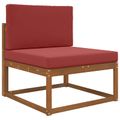 vidaXL Vankúš na vonkajšiu pohovku Polyester vínovo červená 80 x 80 cm