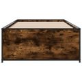 vidaXL Posteľný rám dymový dub 75x190 cm kompozitné drevo a kov