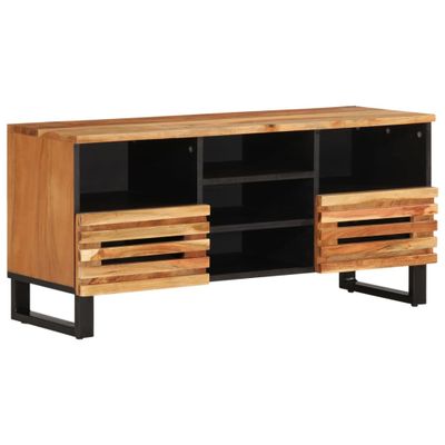 vidaXL TV skrinka 100x34x46 cm, akáciový masív