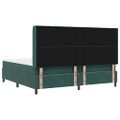 vidaXL Posteľ s pružinovým rámom Tmavozelená 200 x 200 cm Zamat