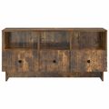 vidaXL TV skrinka Dymový dub 102 x 34,5 x 50 cm Kompozitné drevo