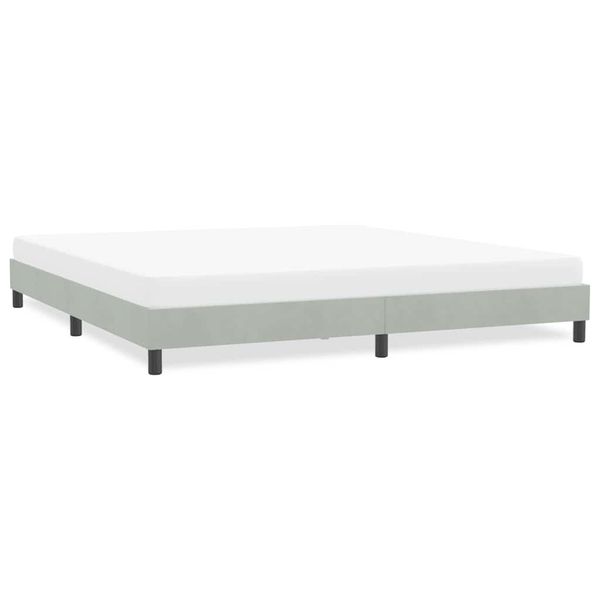 vidaXL Rám postele bez matraca Svetlosivá 180x220 cm Zamat
