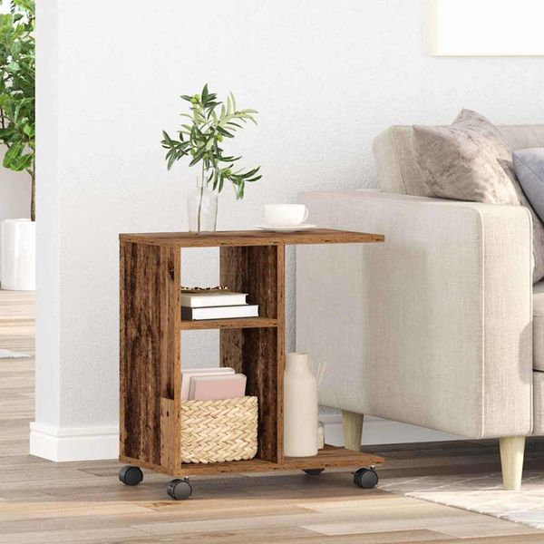 vidaXL Bočný stôl Staré drevo 50 x 30 x 55 cm Kompozitné drevo