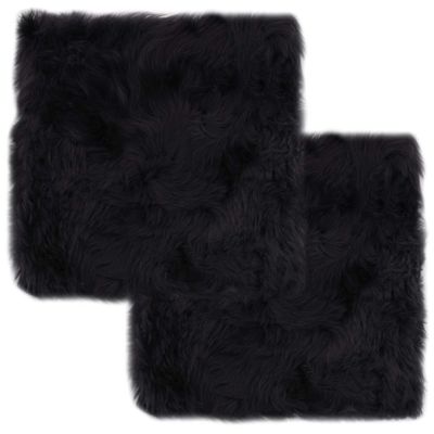 vidaXL Podsedáky na stoličky 2 ks sivé 40 x 40 cm pravá ovčia kožušina