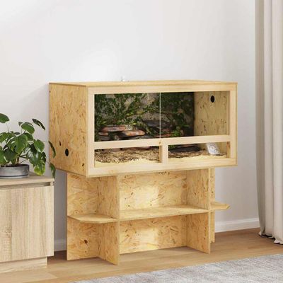 vidaXL Terárium Hnedá 100 x 50 x 100 cm OSB