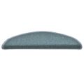 vidaXL Schodové rohože 15 ks 56x17x3 cm morsko modré polkruhové