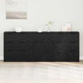vidaXL Servírovacia skriňa 3 ks Čierny dub 181 x 30 x 70 cm