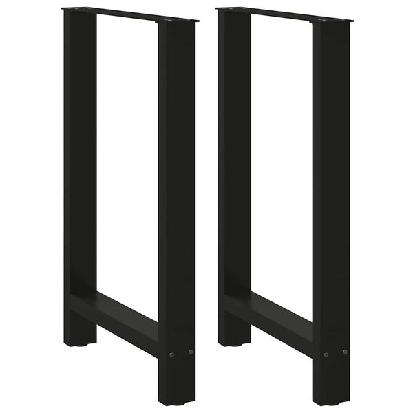 vidaXL Nohy barového stola, čierne, 2 ks, 60 x (90-91) cm, oceľové