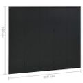 vidaXL Paraván s 5 panelmi, čierny 200x180 cm oceľ
