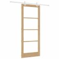 vidaXL Posuvné dvere 86 x 211 cm Masívne borovicové drevo a sklo