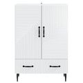vidaXL Servírovacia skriňa Biela 66 x 34,5 x 95 cm Kompozitné drevo