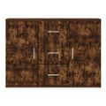 vidaXL Komoda dymový dub 91x29,5x65 cm spracované drevo