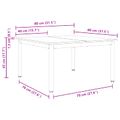 vidaXL Konferenčný stolík Biela 80 x 80 x 45 cm