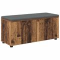 vidaXL Predsieňová lavica s vankúšom Staré drevo 100 x 38 x 46 cm