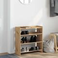 vidaXL Regál na topánky dub artisan 60x25x62 cm kompozitné drevo