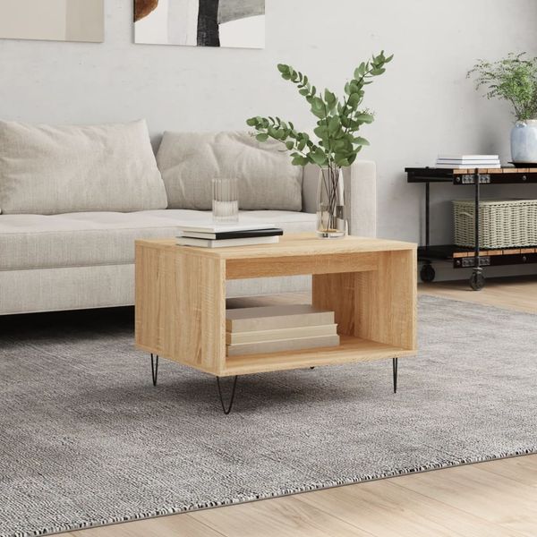 vidaXL Konferenčný stolík dub sonoma 60x50x40 cm kompozitné drevo