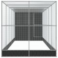 vidaXL Voliéra s nadstavcom strieborná 623x203x216 cm oceľ