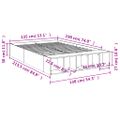 vidaXL Posteľný rám dymový dub 135x190 cm kompozitné drevo